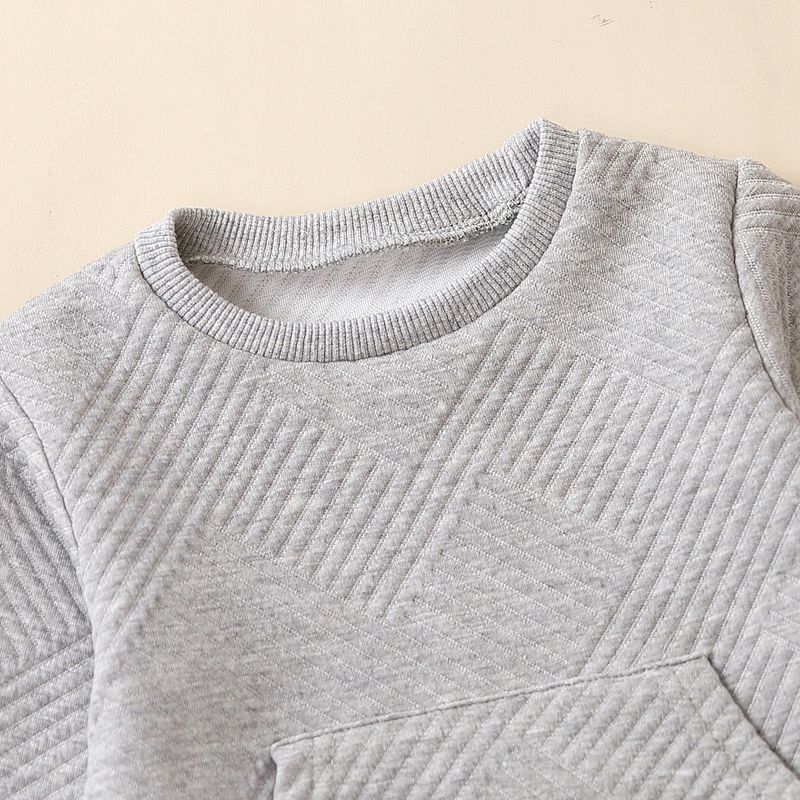 Unisex-Anzugset in Grau und Weiß für Kleinkinder (2–8 Jahre) – Zweiteiliges Outfit aus weicher Baumwolle, YT2325_voghion.com