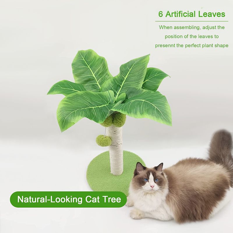 Cat Scratching Post For Cats Tree Catcus Cat Scratcher Posts Toy Cute Kitten Kitty Sisal Rope Scratch With Teaser Ball_voghion.com