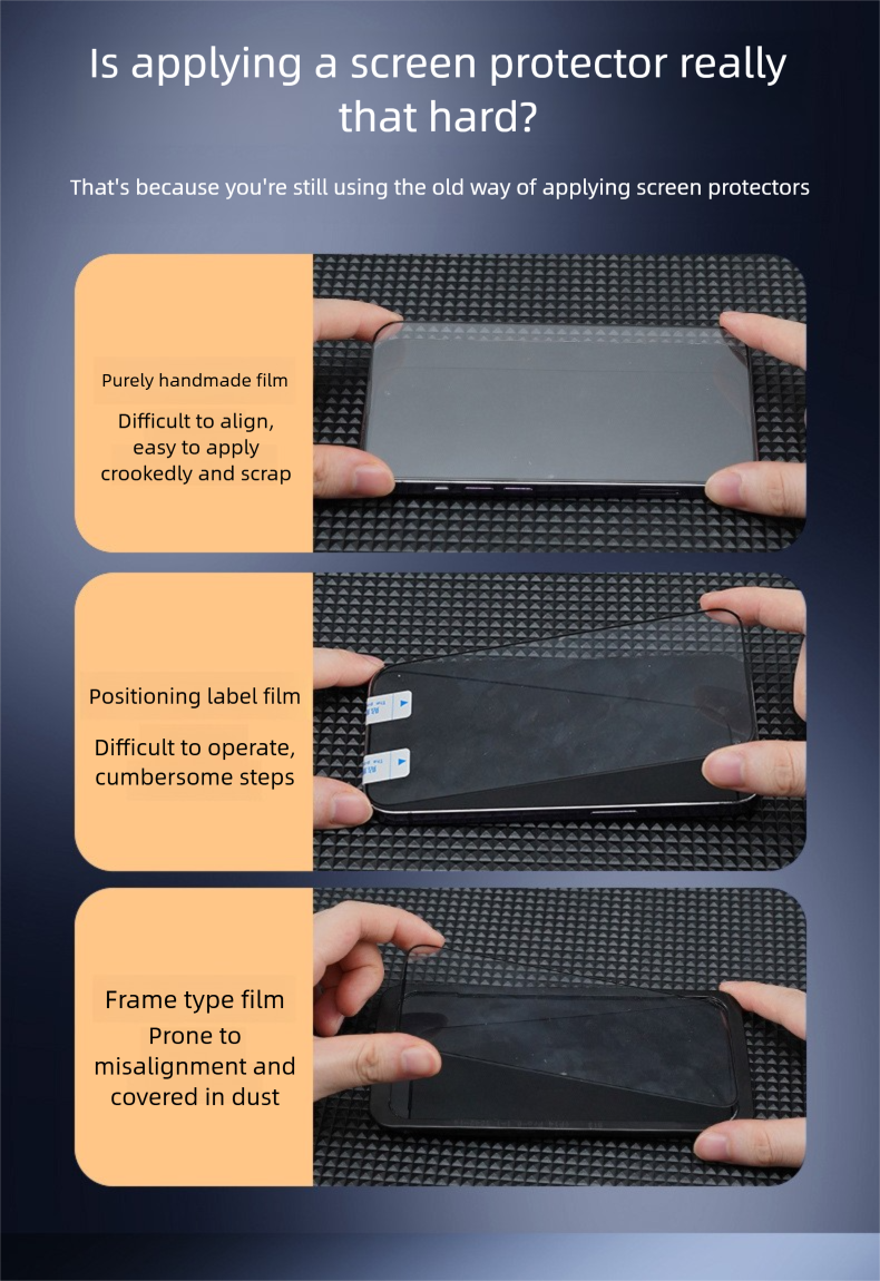Compatible With IPhone16 Tempered Glass IPhone 15 Pro Max Dust-Free Warehouse Screen Protector 14 Second Application 13_voghion.com