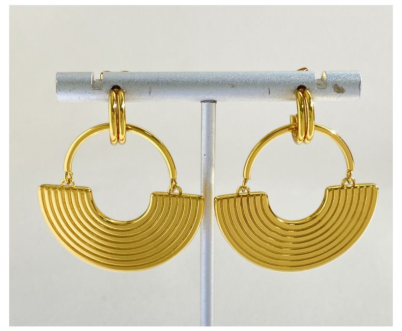 Set di gioielli da donna, orecchini in acciaio al titanio alla moda, design personalizzato, modello speciale, orecchini di alta qualità in acciaio inossidabile, popolari._voghion.com