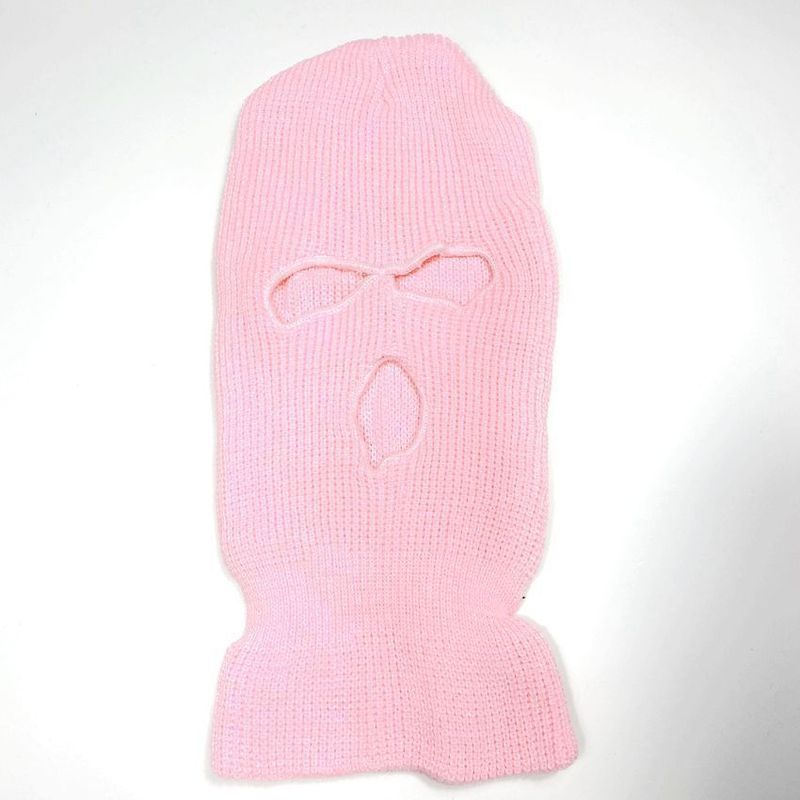 LazyZoom Three-Hole Knitted Hat For Men And Women Winter Warm Cold-Proof Face Mask Colorful Balaclava_voghion.com