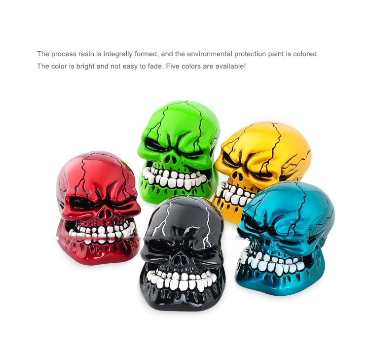 Auto umrüstung Allgemeine personalisierte automatische manuelle kreative schädel kleine zahn geist getriebe kopf schaltknauf_voghion.com