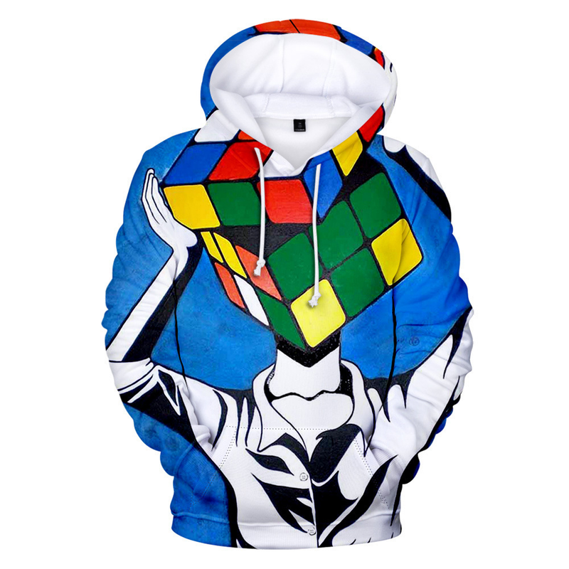 Sonbahar Hp Hop Kapşonlu 3D Rubik Küpü Hoodies Erkek Tişörtü Kadın Unisex Kazaklar Moda Çocuklar Hoody Rahat Erkek_voghion.com