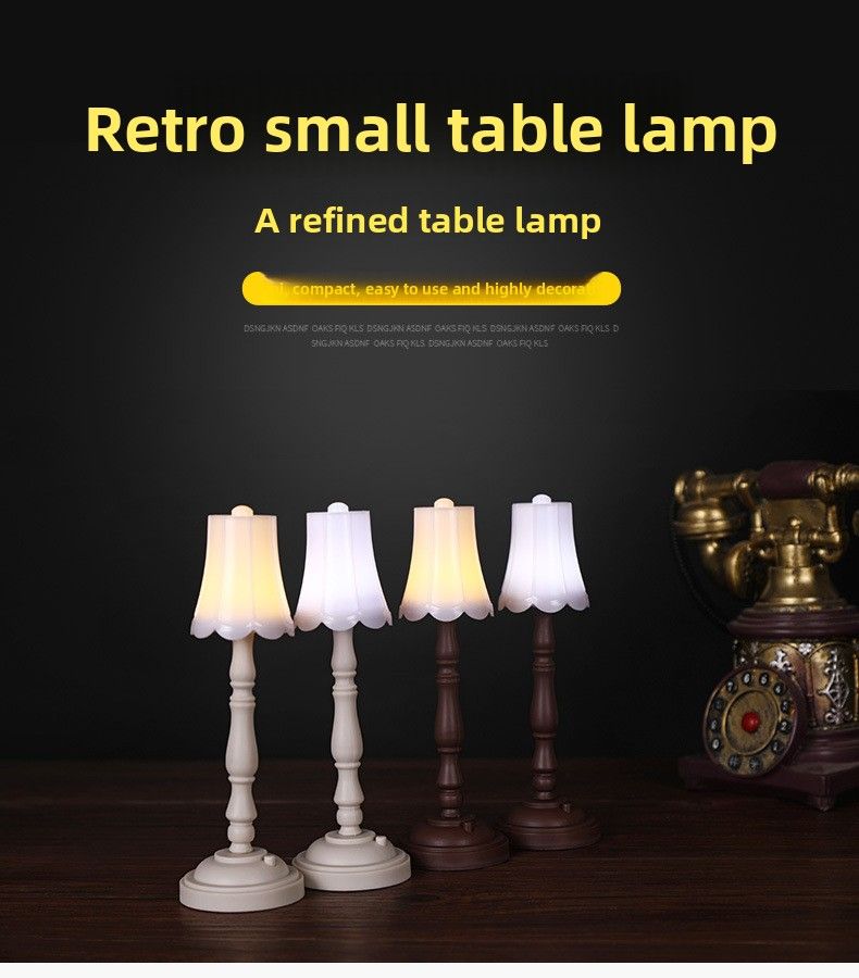 Lampada da tavolo piccola con protezione per gli occhi, stile europeo, piccola, ornamento, luce per atmosfera di celebrità su Internet_voghion.com