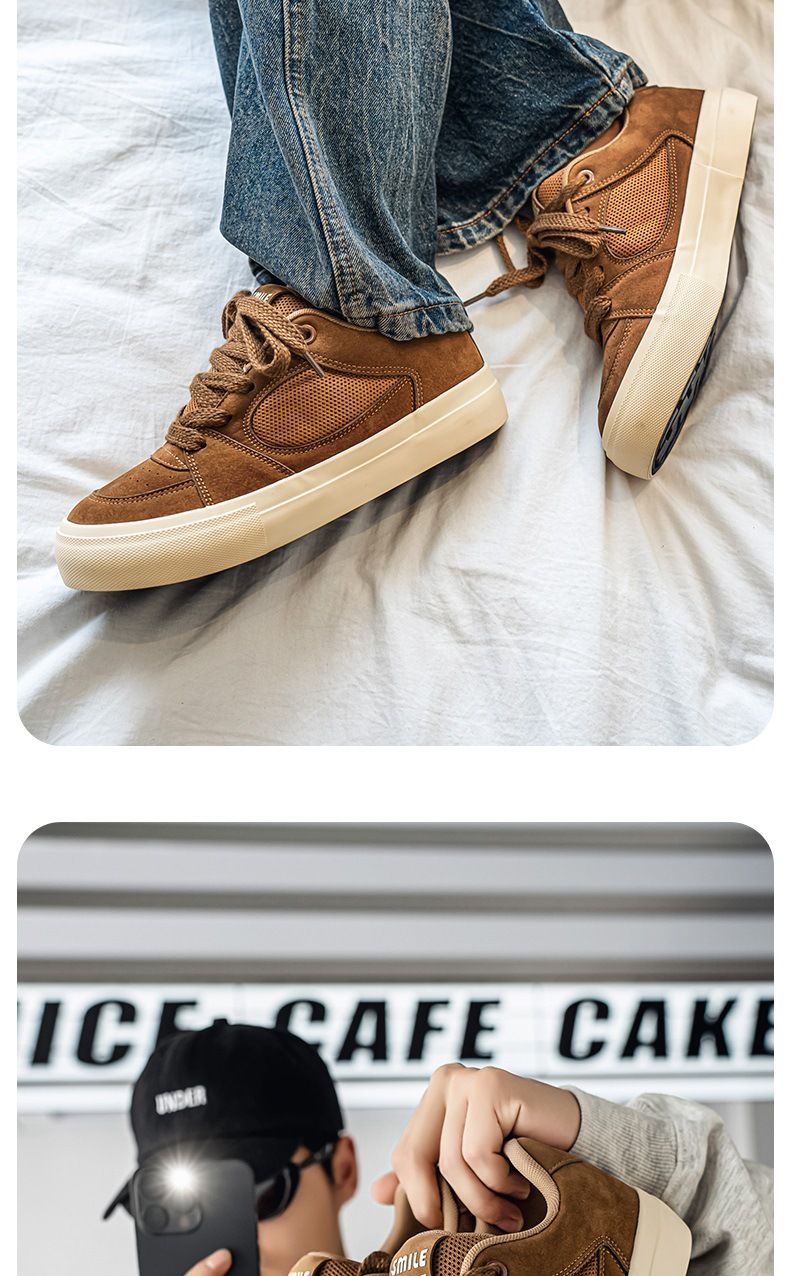 Herren Casual Sneakers Low-Top Atmungsaktive Mode Sportschuhe für den Alltag_voghion.com