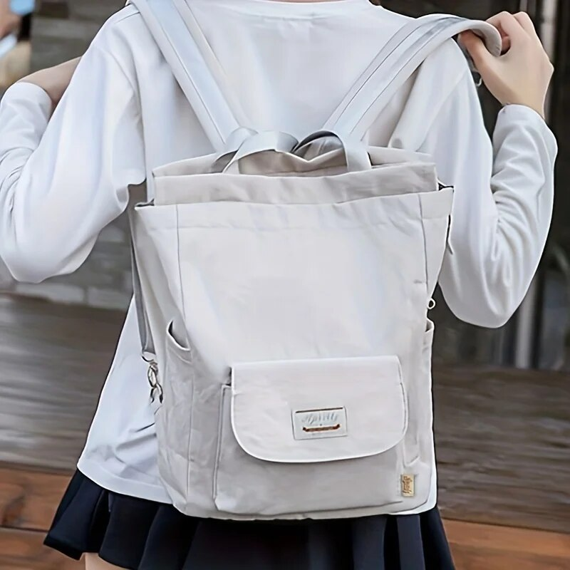 Kadın Sırt Çantası Su Geçirmez Şık Dizüstü Bilgisayar 13, 13,3, 14, 15,6 İnç Kore Moda Oxford Kanvas USB Üniversite Sırt Çantası_voghion.com