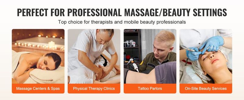 VEVOR Portable Massage Table 24" W, 2 Folding Lightweight Massage Table, 8-Level Height Adjustable Salon Tattoo Bed, Spa Table With Headrest, Armrests, Hand Pallet & Carrying Bag, 600LBS_voghion.com