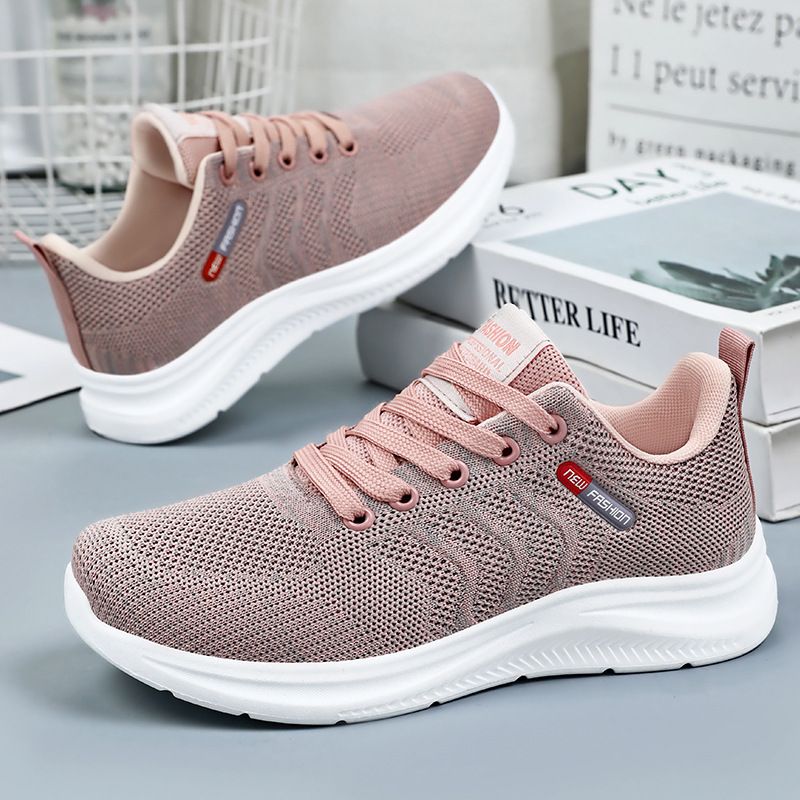 Zapatillas de deporte de verano para mujer, cómodas, informales, sencillas y versátiles, de malla transpirable, con suela suave_voghion.com