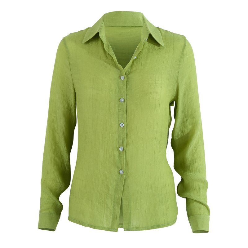 Camicia di lino a maniche lunghe ampia casual da donna. Stock pronto da donna di grandi dimensioni_voghion.com