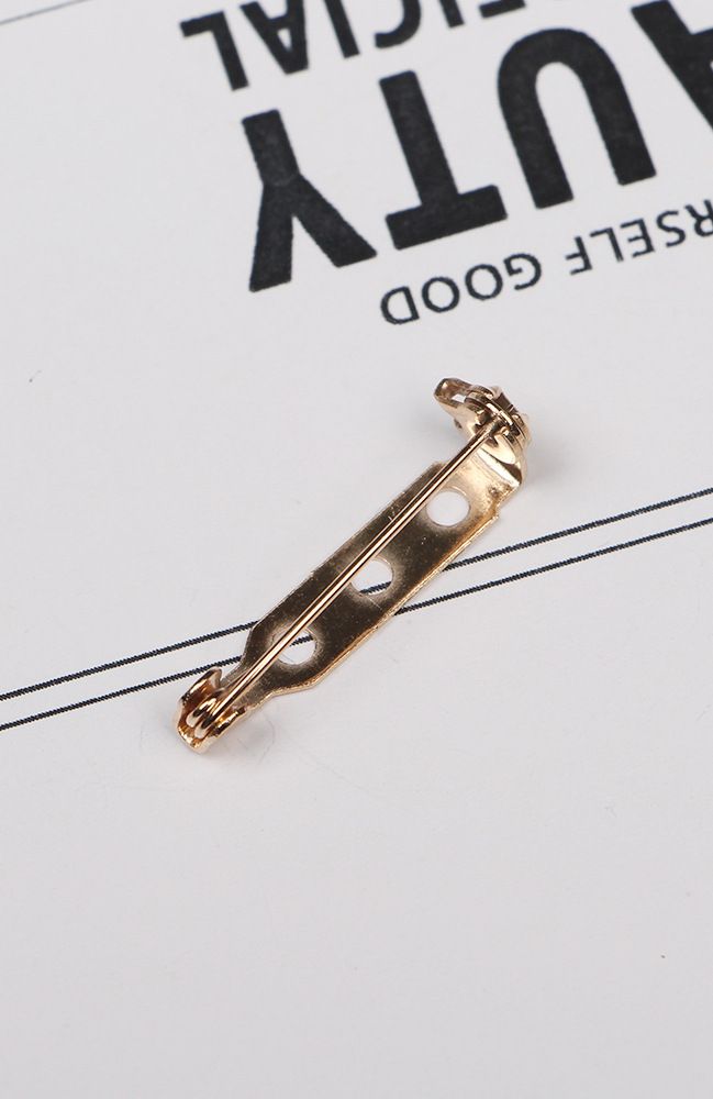 2.5CM-3.8CM Copper Iron Metal Safety Pin With Lock Buckle Brooch_voghion.com