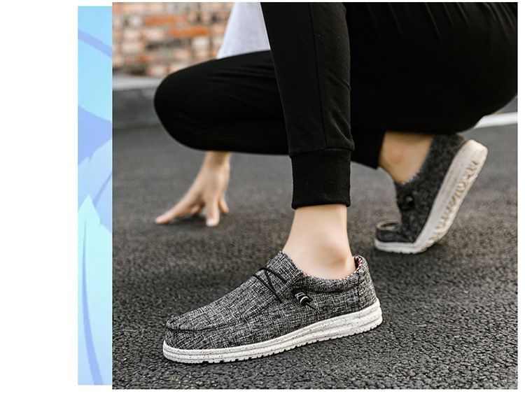 Zees Cross-Border Plus Size European And American Fashion Casual Slip-On Loafers Sailing Boat Cloth Lazy Trendy Men's Shoes_voghion.com