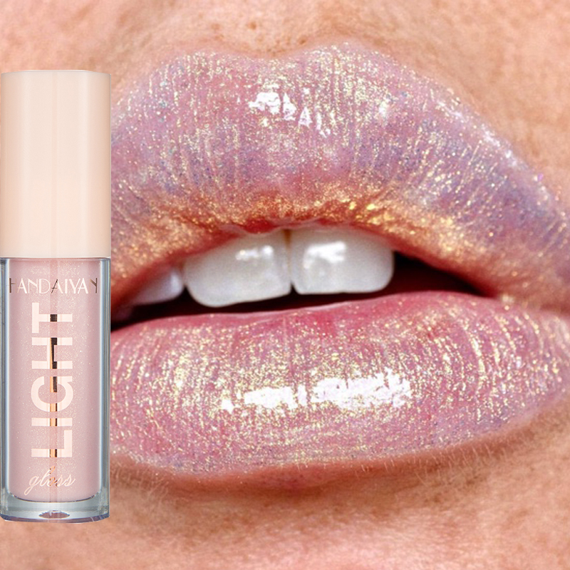 Brillant à lèvres miroir imperméable à l'eau, hydratant, longue durée, tasse antiadhésive, brillant à lèvres, bâton à paillettes_voghion.com