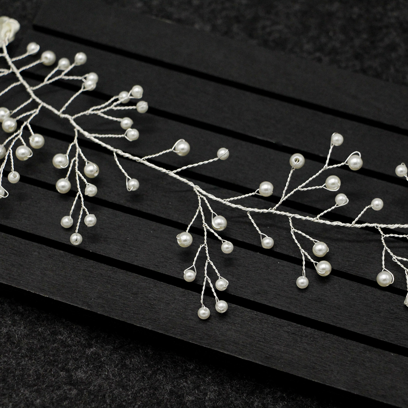 Coréen transfrontalier simple tricoté à la main perle de mariage coiffure mariée bandeau de mariage bandeau de demoiselle d'honneur en gros_voghion.com