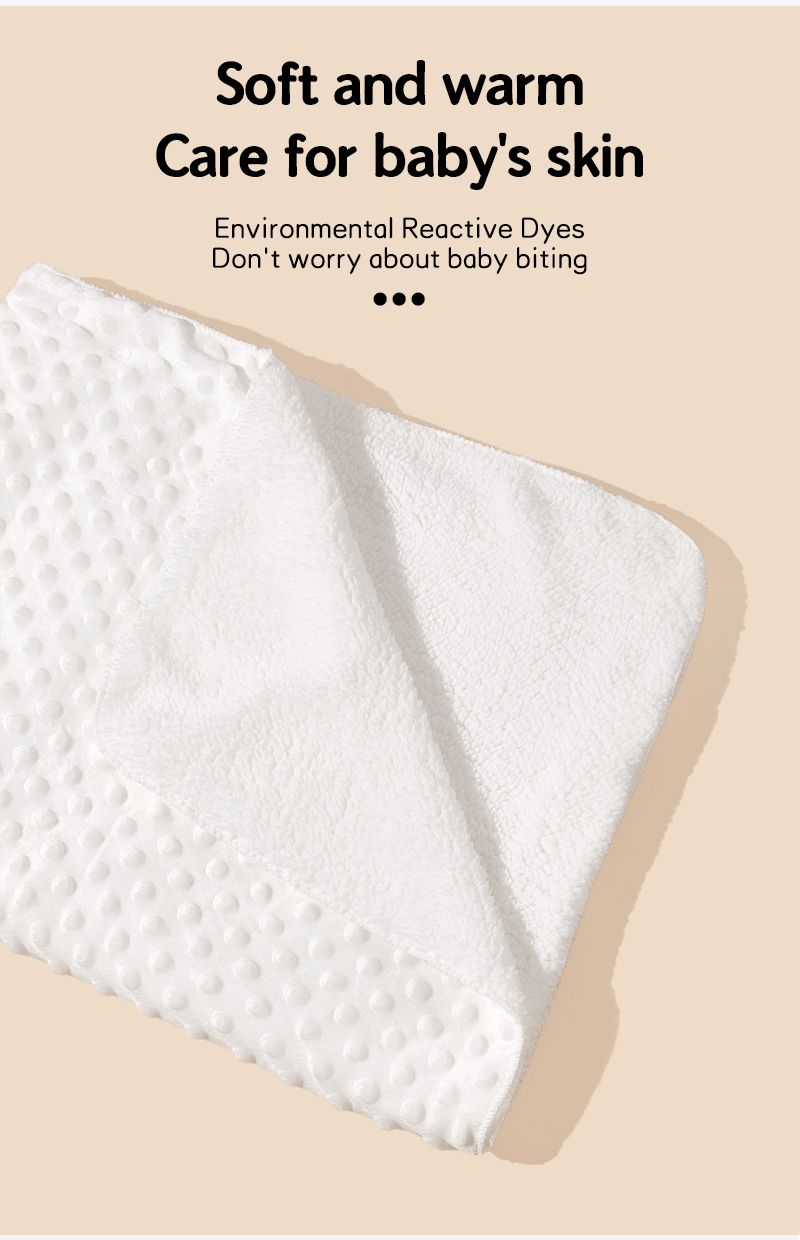 Minky Baby Blanket Tinta Unita Crystal Velvet Bean Blanket Doppio Strato Super Soft Kids Swaddle Blanket Quilt_voghion.com