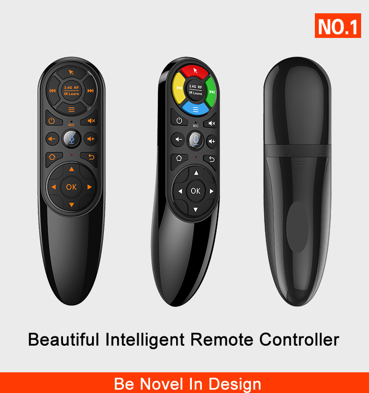 Q6 PRO télécommande vocale 2.4G souris aérienne sans fil avec Gyroscope rétro-éclairé apprentissage IR pour Android TV Box H96 MAX X96_voghion.com