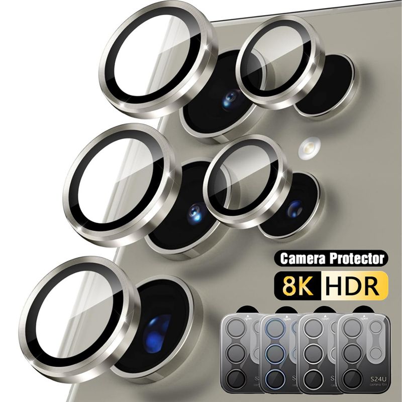 Metalen lensring voor Samsung Galaxy S25 S24 S23 S22 Ultra Plus Z Flip Fold 6 camera beschermhoes gehard glas_voghion.com