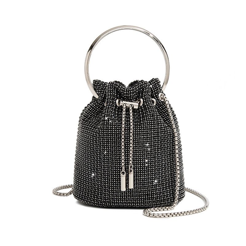 Borsa a tracolla con nappa e catena retrattile, nuova borsa a secchiello da donna del 2025_voghion.com