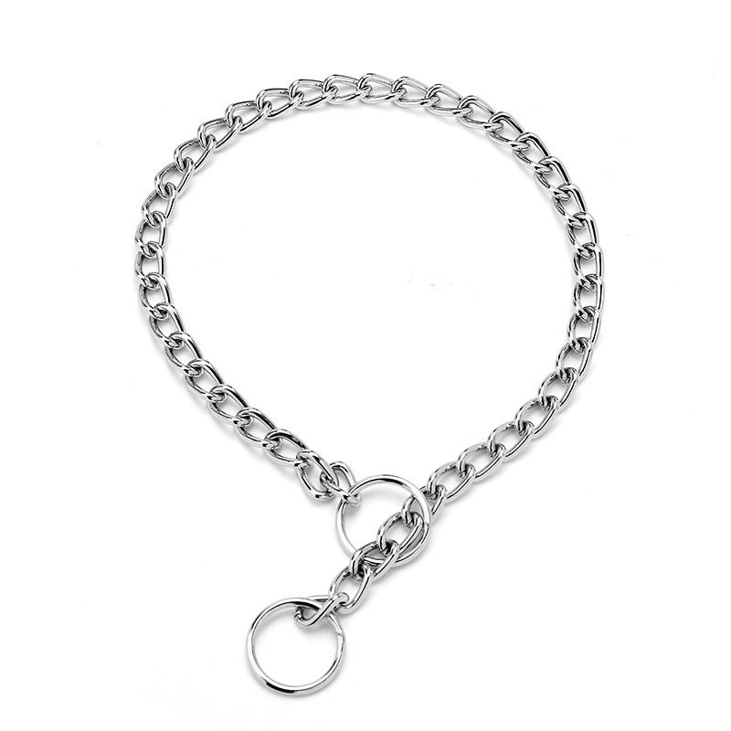 Flat P Neck Strap Collar Pet Large Dog Chain_voghion.com