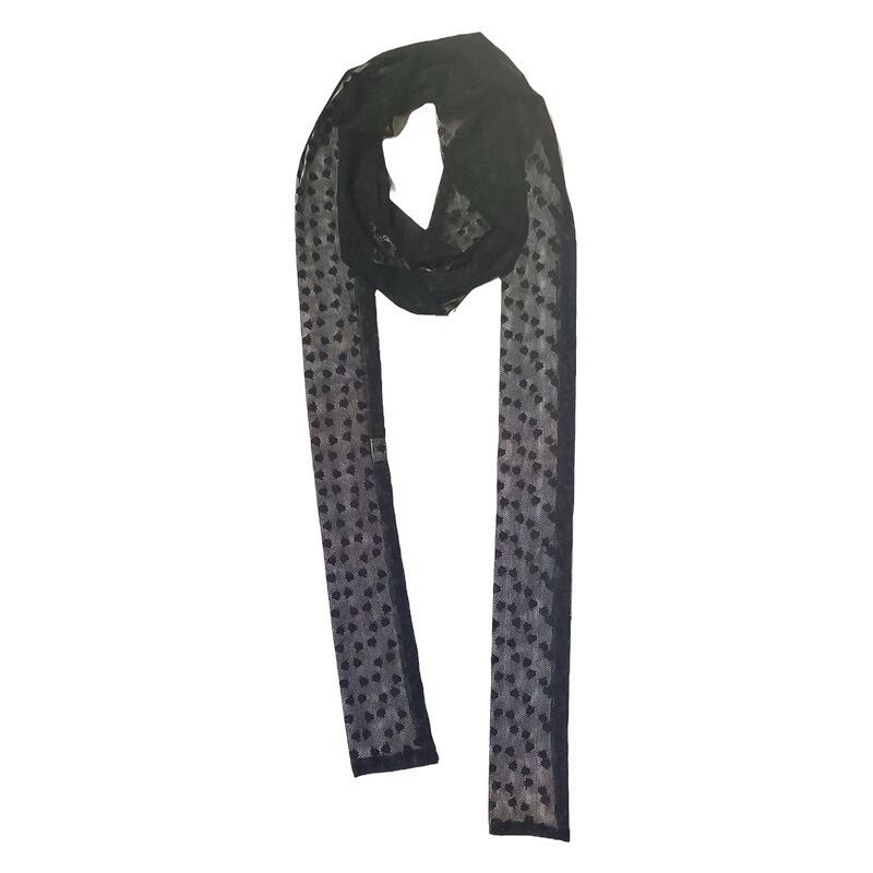 Sciarpa lunga in pizzo a pois coreano INS con nastro per donna, primavera estate, ragazza calda, versatile, a strati, collana decorativa_voghion.com