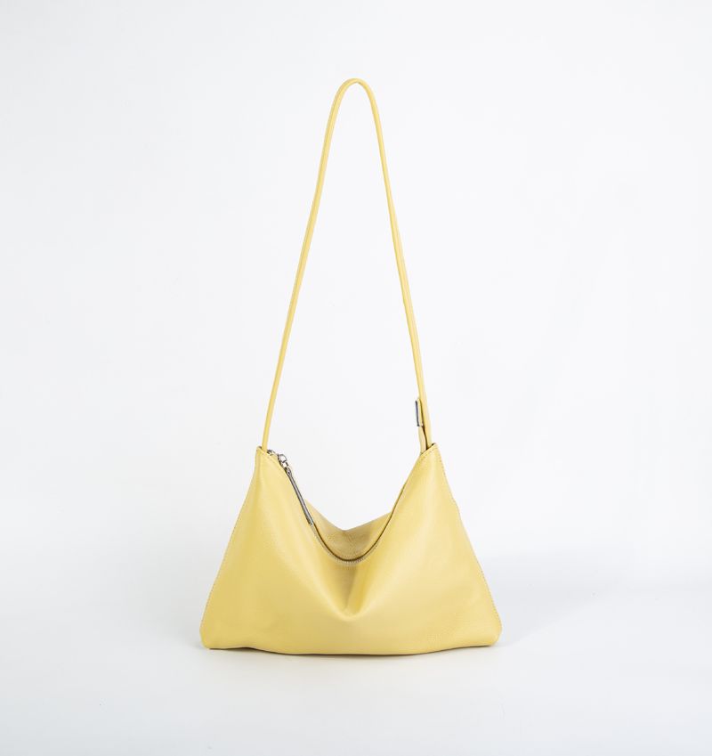 Sac fourre-tout minimaliste en cuir véritable crème, style décontracté, à bandoulière, style coréen, pour femme_voghion.com