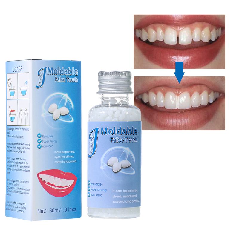 Kit de relleno temporal para dientes rotos, gránulos reutilizables para reparación de dientes_voghion.com