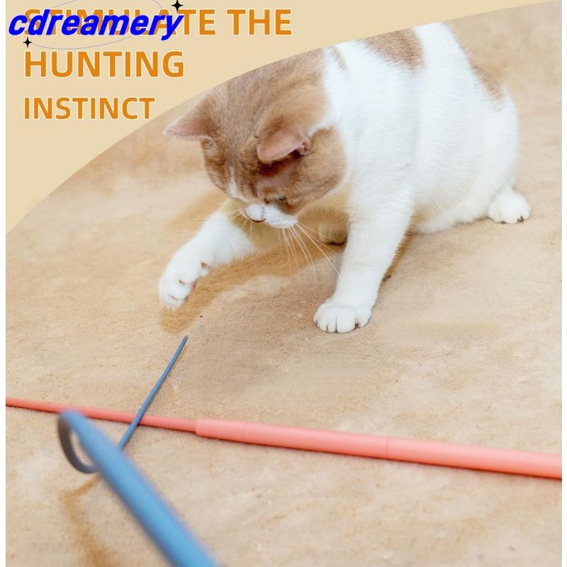 Jouet interactif pour chat, baguette en silicone, pour chat d'intérieur, pour chat adulte qui s'ennuie._voghion.com