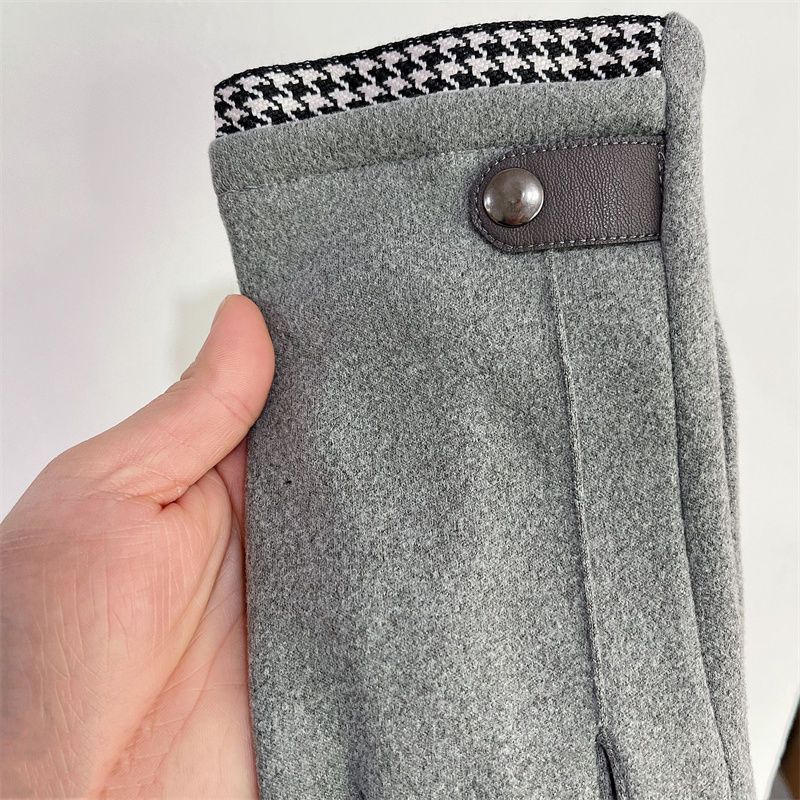 Autunno inverno uomo spesso con isolamento, touch screen per guida e ciclismo, peluche coniglio morbido per le dita_voghion.com