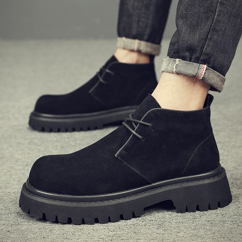 Lässige Derby-Schuhe für Herren, Leder, Retro, großer Kopf, Lederschuhe, Plateausohle, Fleece, Martin-Stiefel, modisch, atmungsaktiv, Herrenschuhe_voghion.com