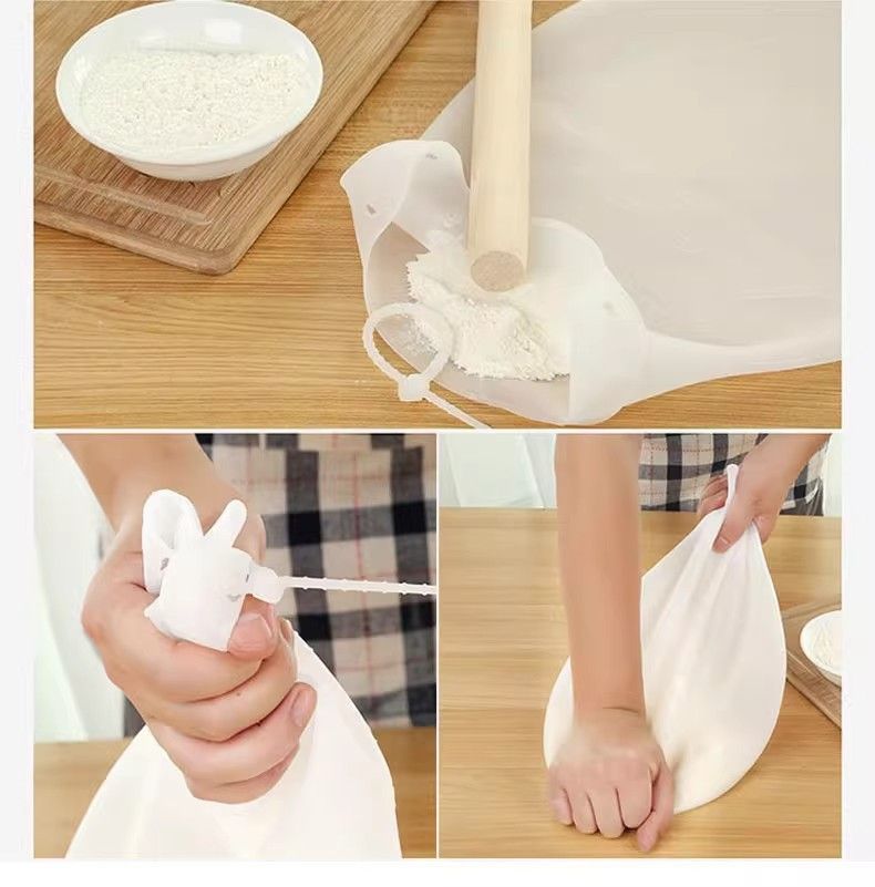 Home Kitchen Silicone Tool Baking Kneading Proofing Non-Stick Dough Bag_voghion.com