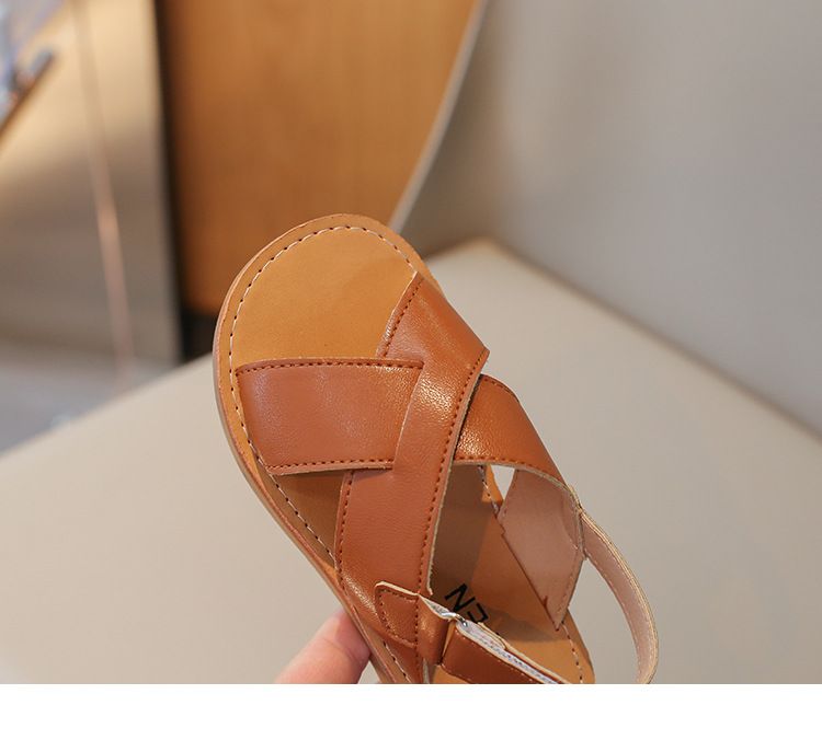 Sandales décontractées pour filles, chaussures de plage pour garçons, édition coréenne, pantoufles d'été à semelle souple pour enfants, nouvelle collection 2024_voghion.com