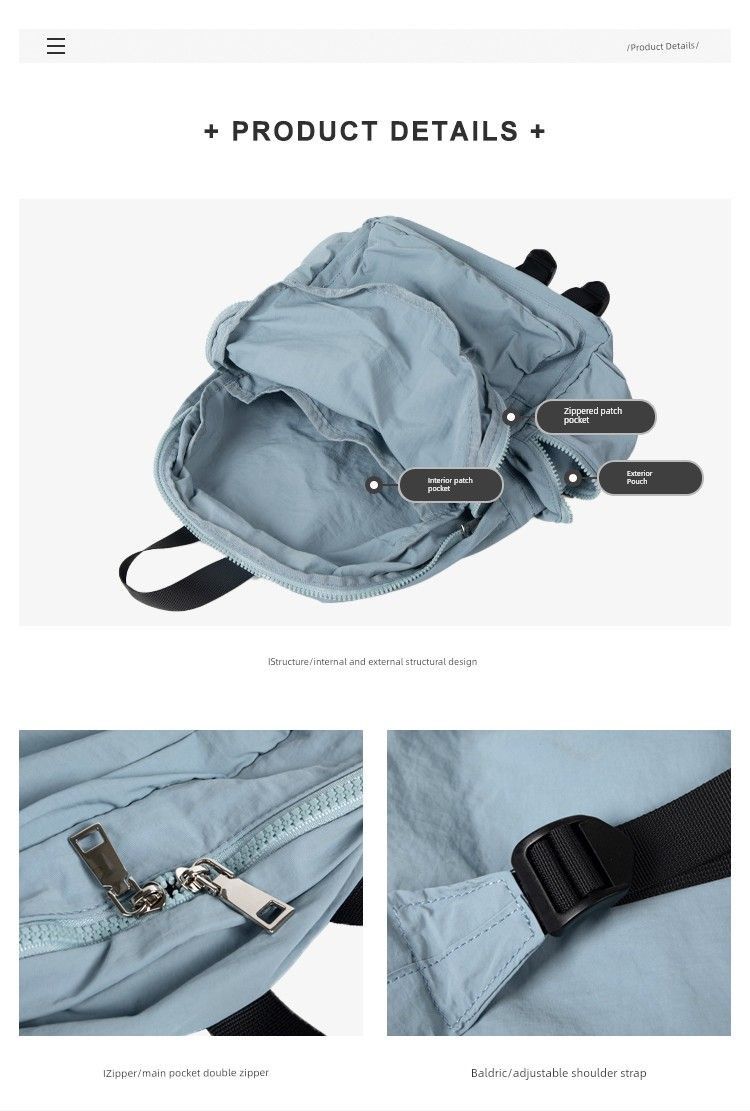Clakae K-style Outdoor Casual Nylon Backpack_voghion.com