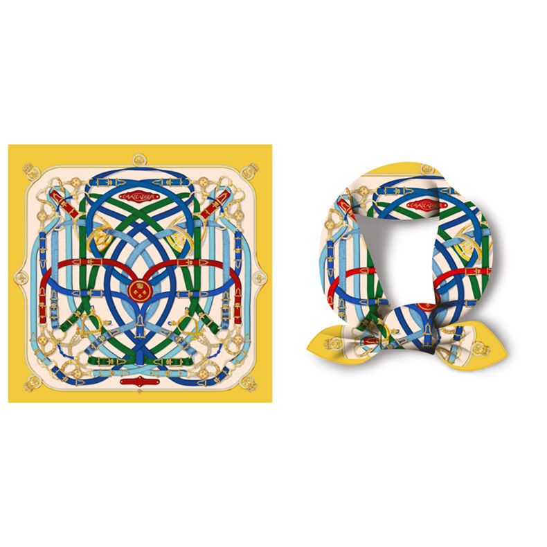 Nuova fascia per capelli in seta twill a catena 2024 Malaysia Fashion 53 cm piccola sciarpa quadrata_voghion.com