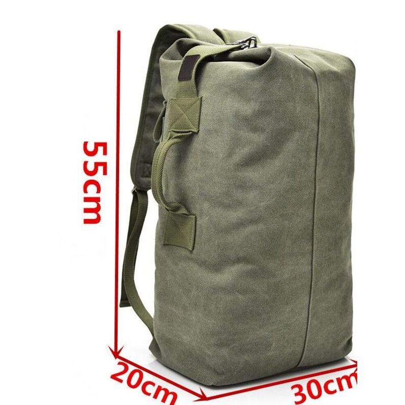 Rucksack für Herren, Canvas-Eimer, Wandern, Outdoor-Reisen, Sport, multifunktional, Gepäcktasche mit großer Kapazität, Hand-gehalten_voghion.com