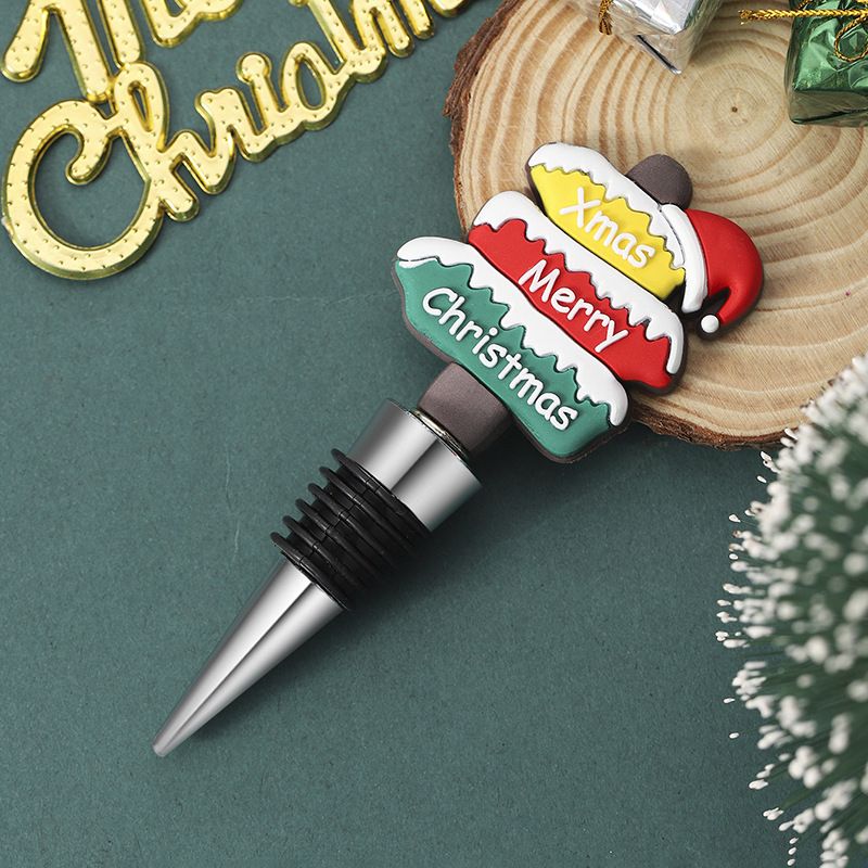 Cross-border European and American small gift Christmas Gift Party party return Christmas tree sealed fresh wine stopper_voghion.com