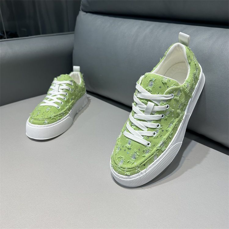 Trendy Herren Sommer neue Low Cut Pailletten Stoffoberfläche, bequeme lässige Boardschuhe mit weicher Sohle_voghion.com