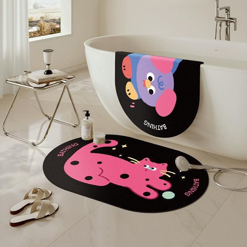 ins style dopamine small animal household diatom mud carpet decoration bathroom entrance door anti slip foot mat_voghion.com