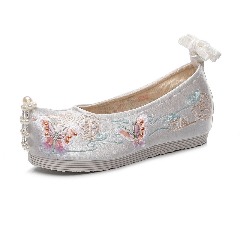 Damenschuhe Frühling und Sommer im neuen Stil antike Hanfu-Schuhe erhöhte Schuhe bestickte Damenschuhe Perlenkostüm-Schuhe_voghion.com