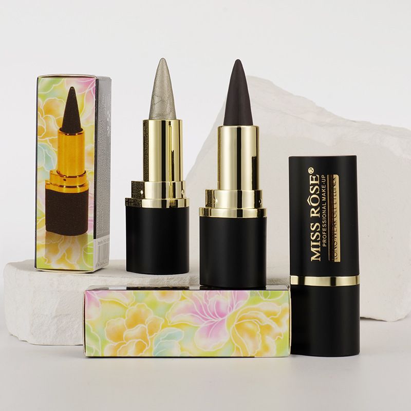 MISS ROSE Pointed - Tip Eyeliner Gelstift - 3 - Farben, wasserfest, intensive Einzelfarbe, kreieren Sie einen bezaubernden Eyeliner mit einem Strich_voghion.com