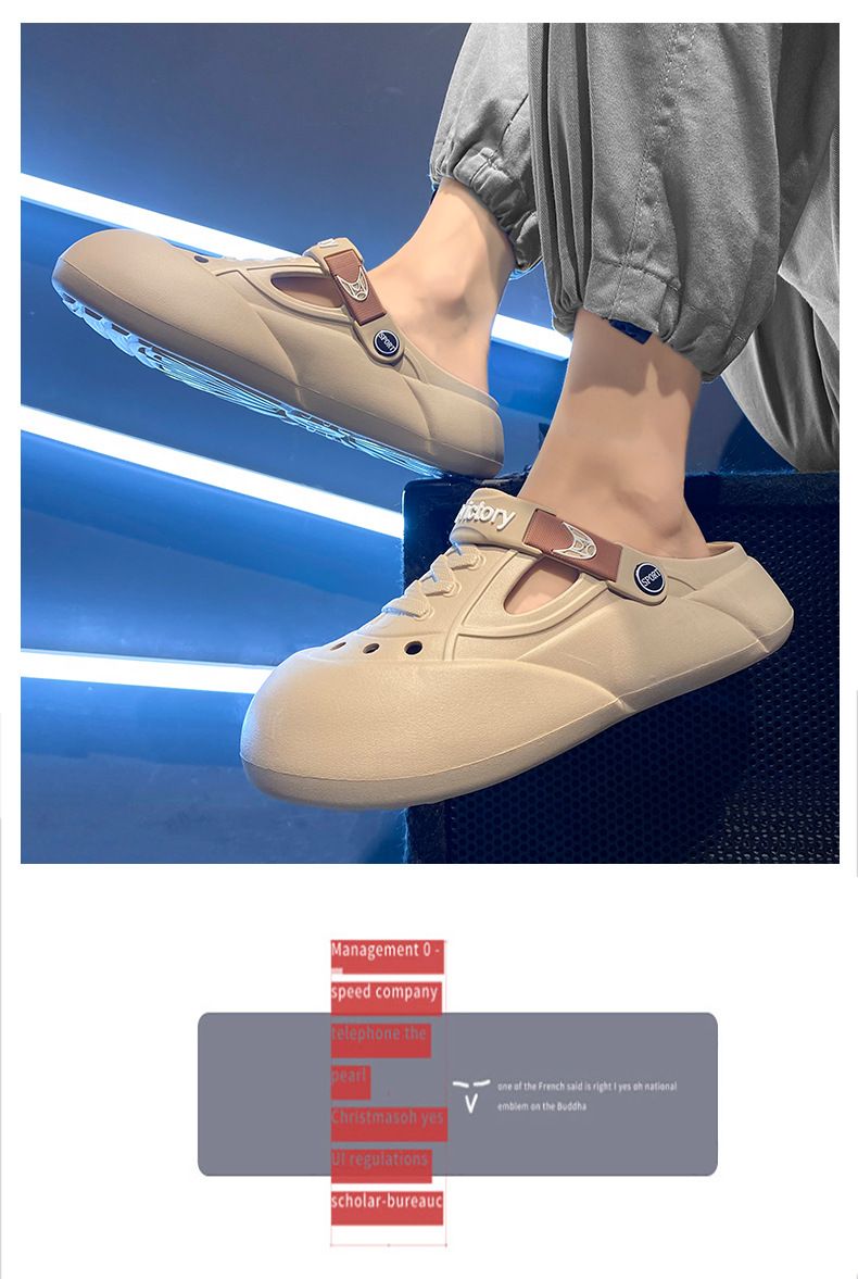 Männer tragen neue Sommer-Freizeit-Slipper, Plateausandalen, Strandschuhe und Sandalen für Herren_voghion.com