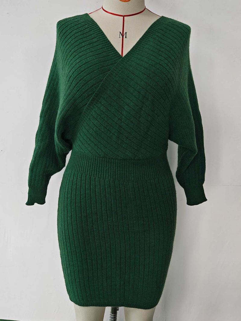 Maglione sexy con scollo a V per donna_voghion.com