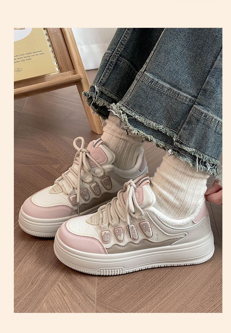 Plush Cotton ShoesWinter For Women All Match Large Size Women's Shoes Soft Soles Not Tired Feet Warm Sneakers_voghion.com