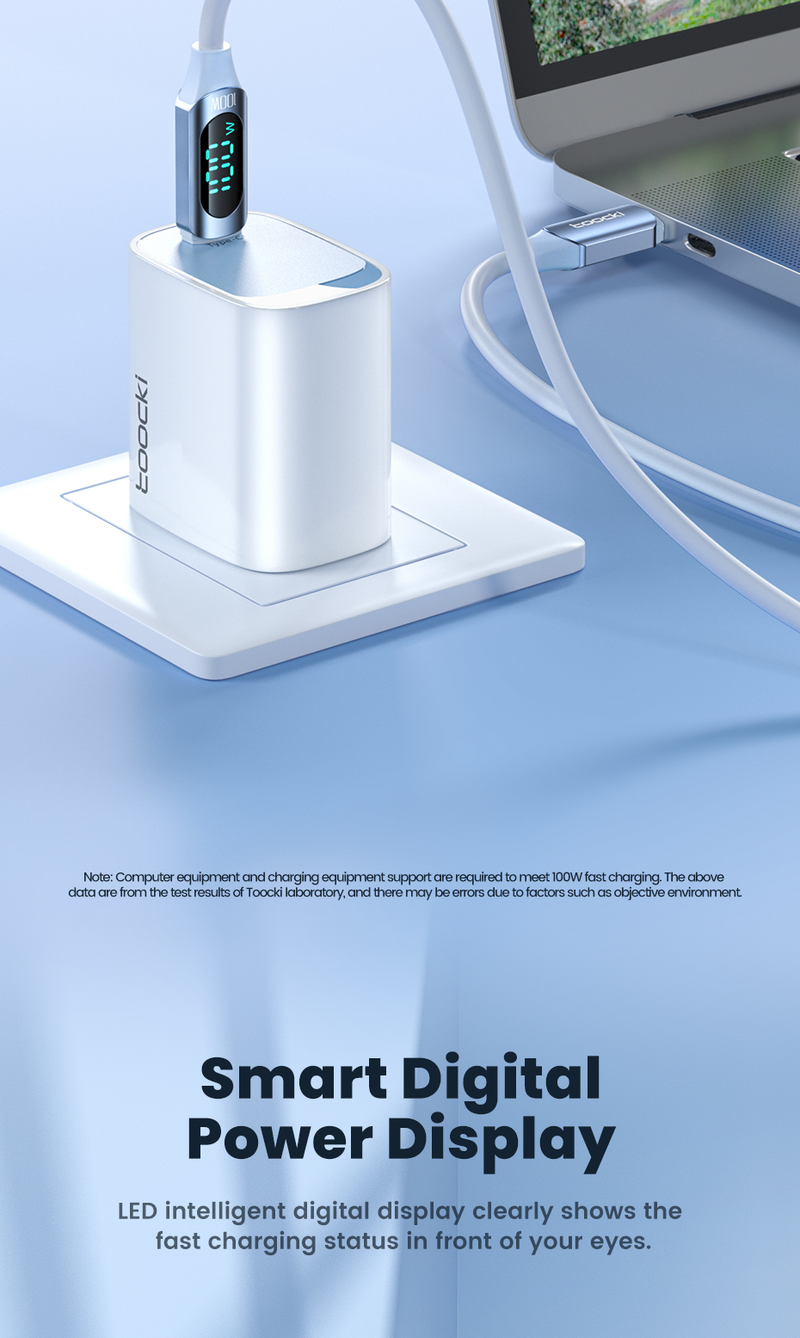 Toocki 100 W USB Type C kábel szupergyors töltőkábel Xiaomi Samsung Huawei Honor Fast Charging töltéshez_voghion.com