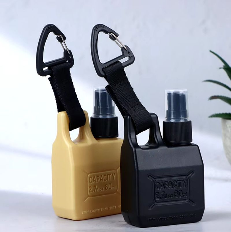 Spray tattico portatile da viaggio per esterni da 80 ml, piccola bottiglia, accessori per campeggio ed escursionismo_voghion.com