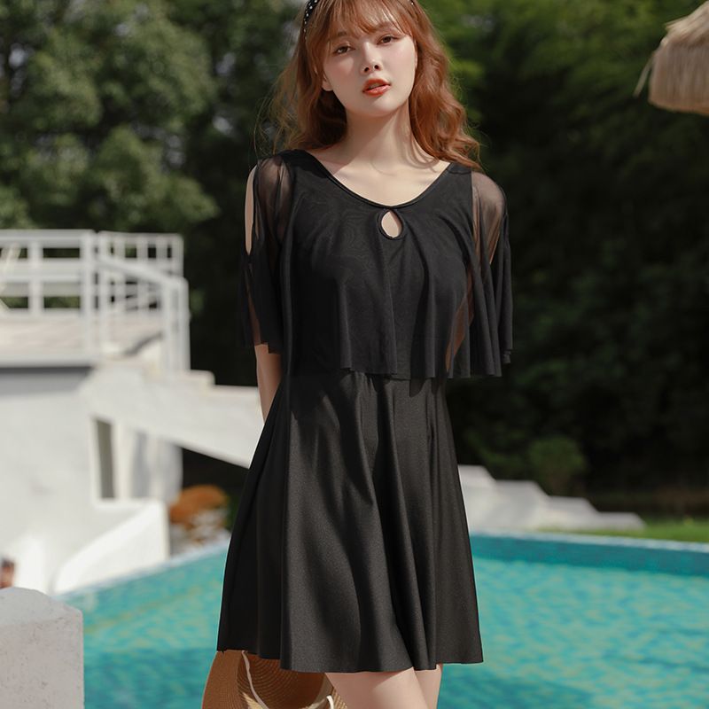 2025 New Plus Size Women's Large Sizes, Conservative Slimming One-Piece Swimsuit For Hot Springs_voghion.com