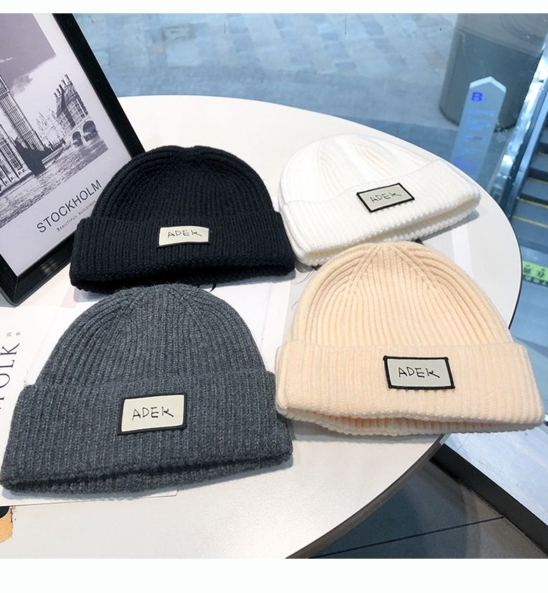 Korean version women's wool children's versatile winter trend, new white knitted hat, warm and cold hat_voghion.com