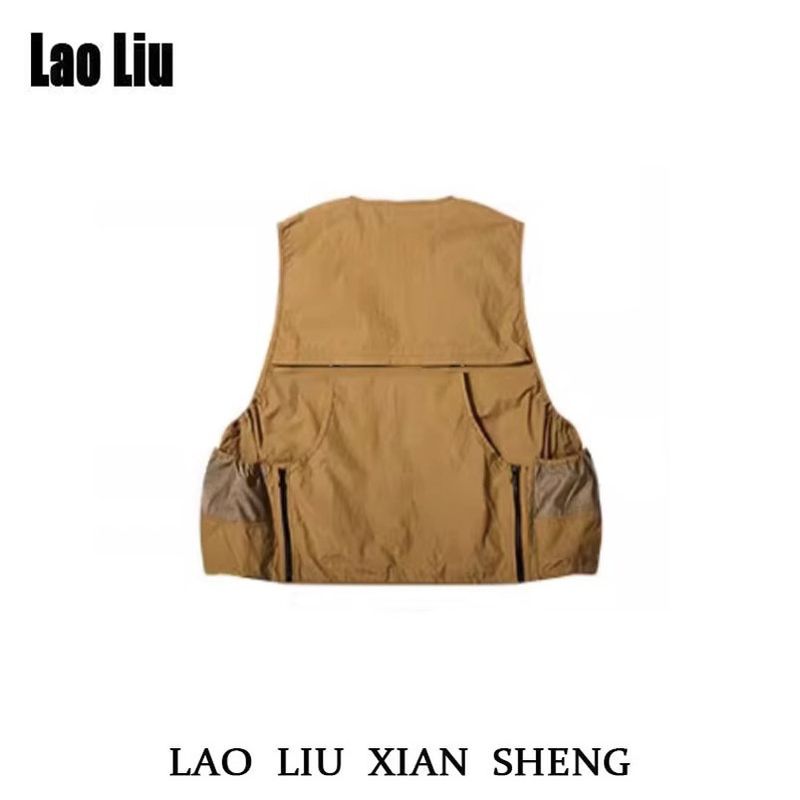 Men's Clothing Functional Style Detachable Multi Pocket Workwear Style Vest For Men And Women Outdoor Camping All Match Trendy Brand Vest Waistcoat_voghion.com