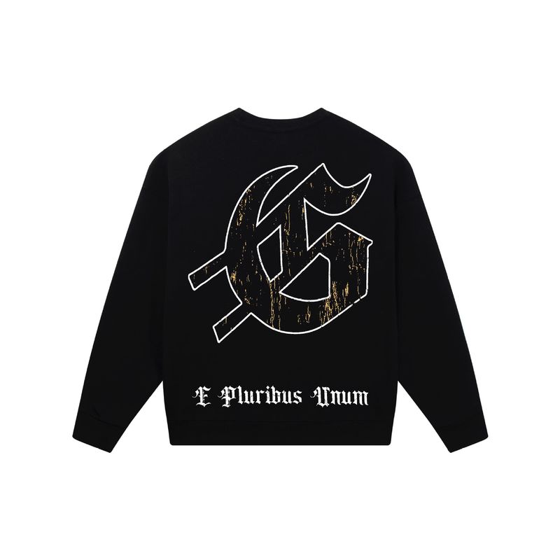 Felpa girocollo unisex con stampa teschio Godspeed in cotone, stile hip hop, manica lunga, alla moda_voghion.com