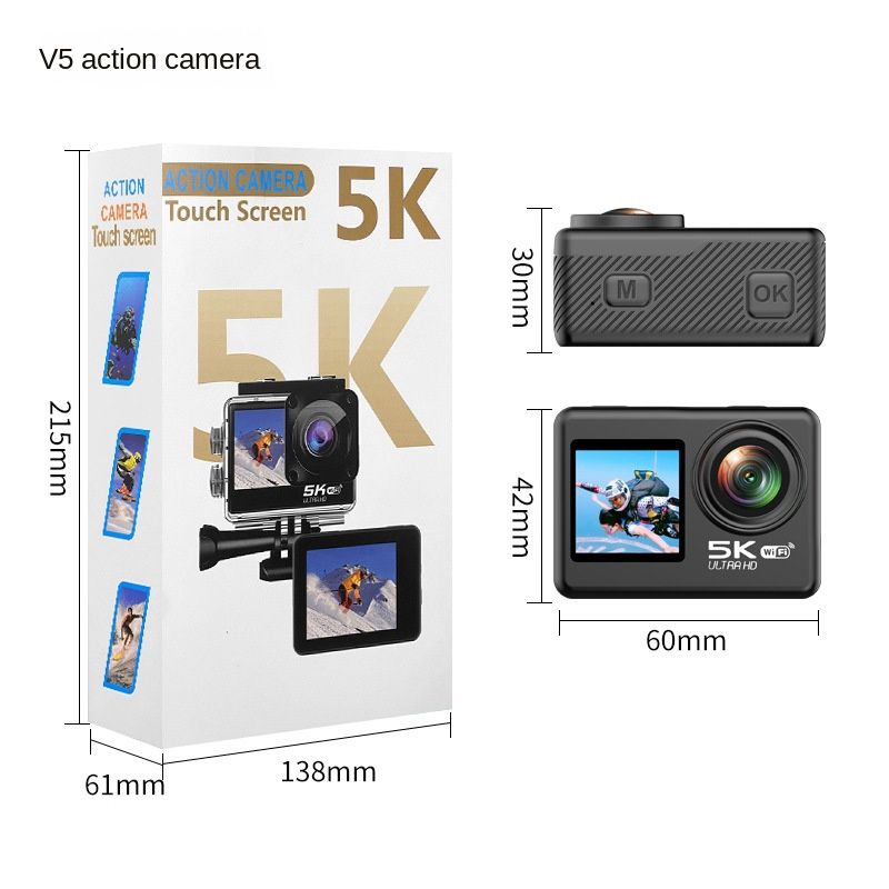 Grenzüberschreitende Sportkamera 4K HD Zweifarbbildschirm Wasserdichte Anti-Shake-Außenkamera WiFi Internet Sport-DV-Kamera_voghion.com