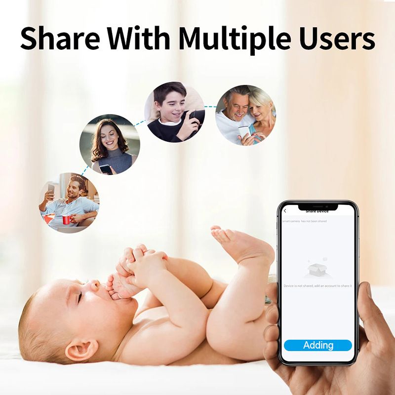 5MP Indoor Security Camera With 500W HD Night Vision, WiFi Remote Monitoring, Smart Pan-Tilt, Two-Way Audio, TF Card Storage_voghion.com