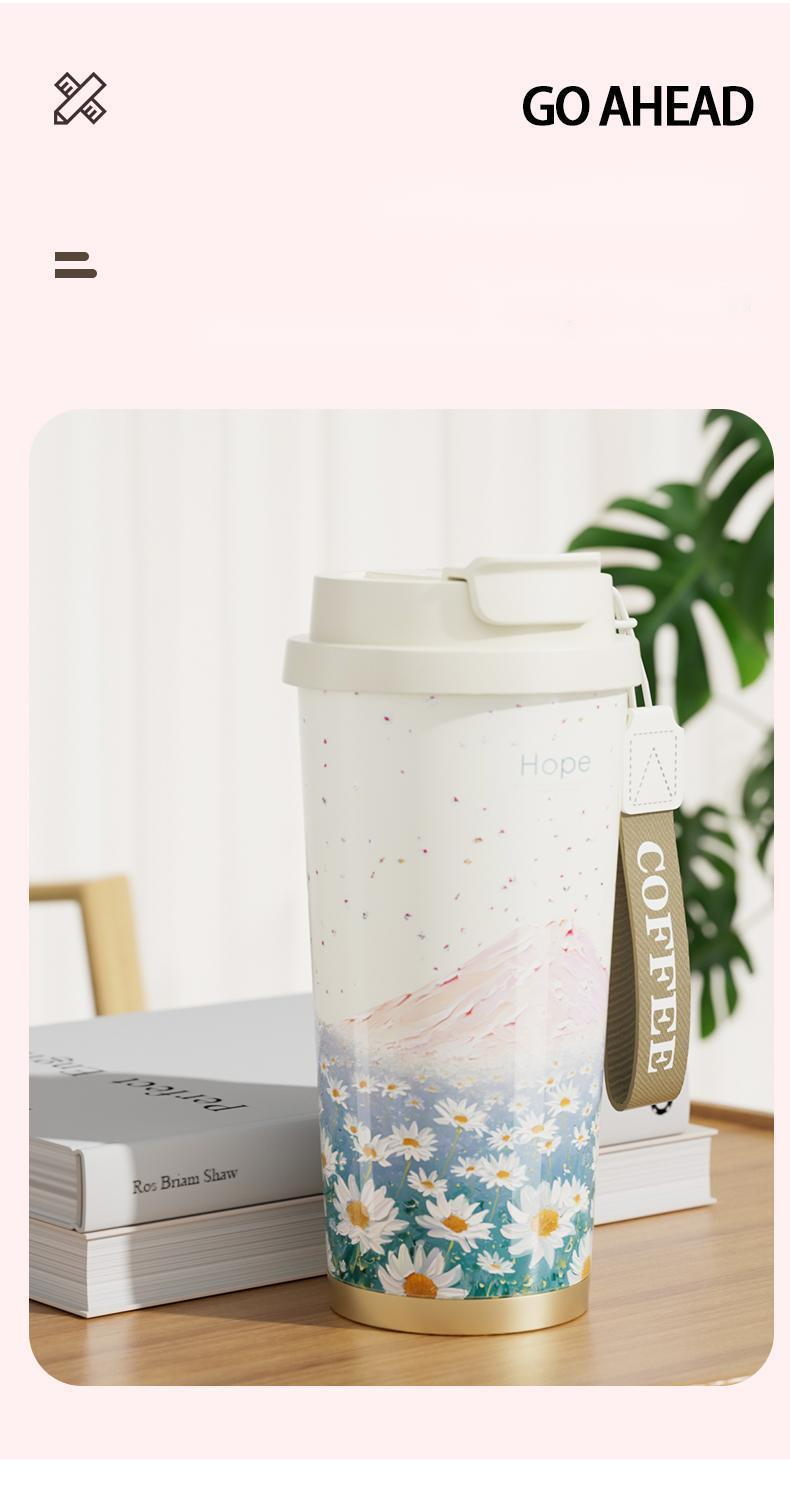 Portable Ceramic Heat Preservation And Ice Coffee Water Cup For Couples_voghion.com